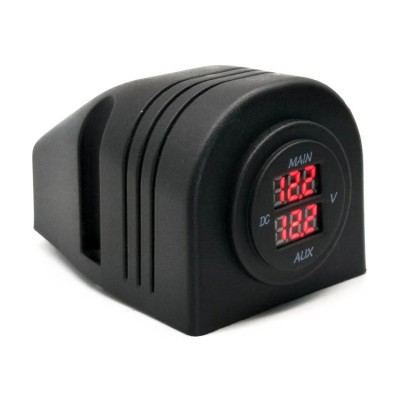 DC 60v Main With AUX Dual Waterproof Digital Voltmeter For Off-road vehicle Touring car