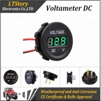 Car voltmeter with panel